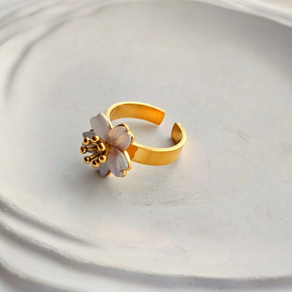 Ayra G.P Flower Ring-2  taahirajewellery