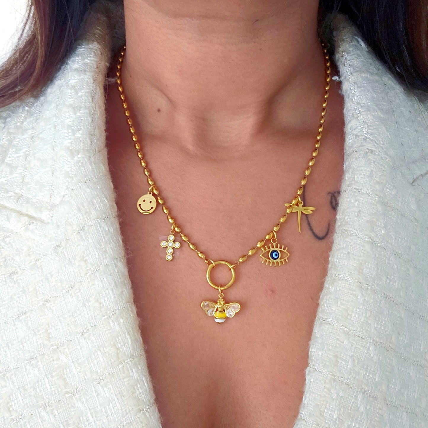 Honeybee Charm Necklace