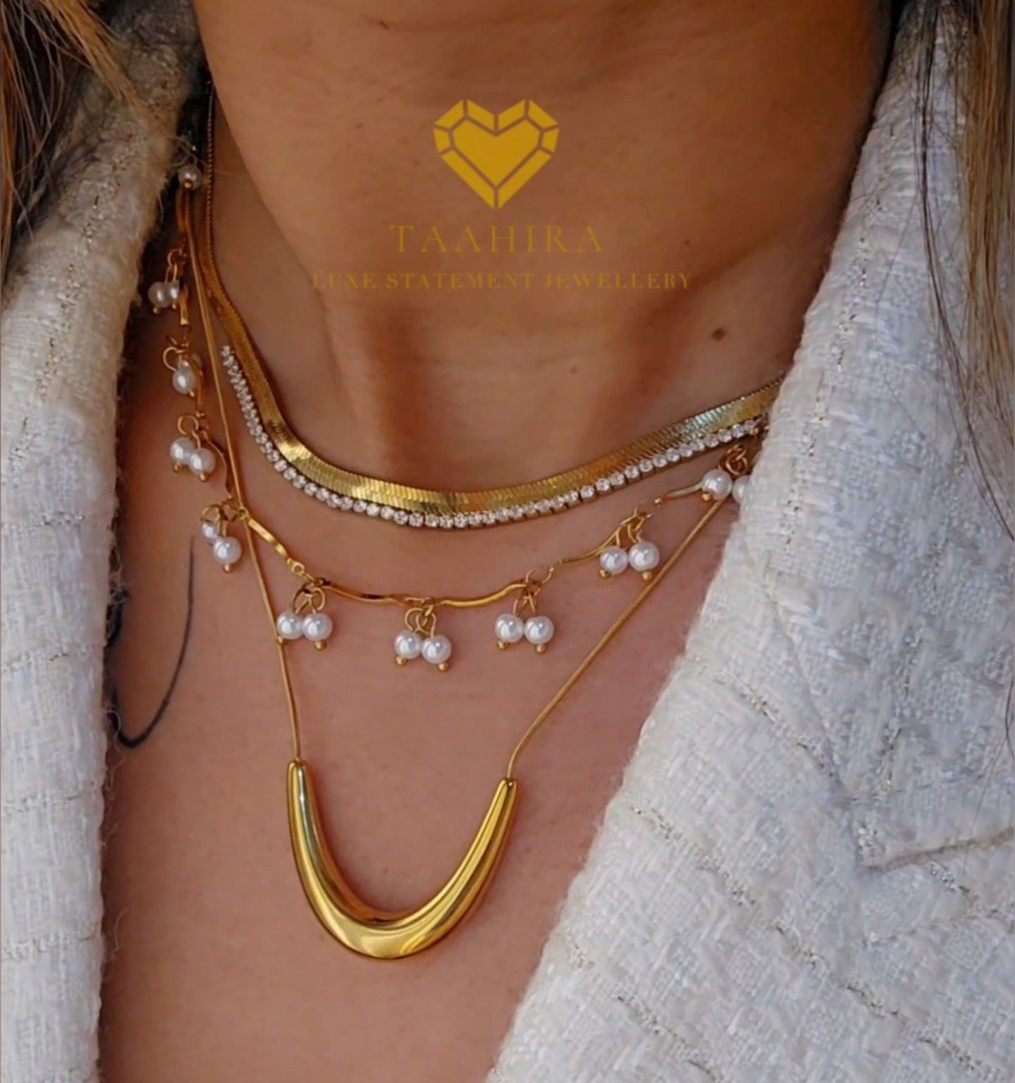 Stella U shape Necklace-3  taahirajewellery