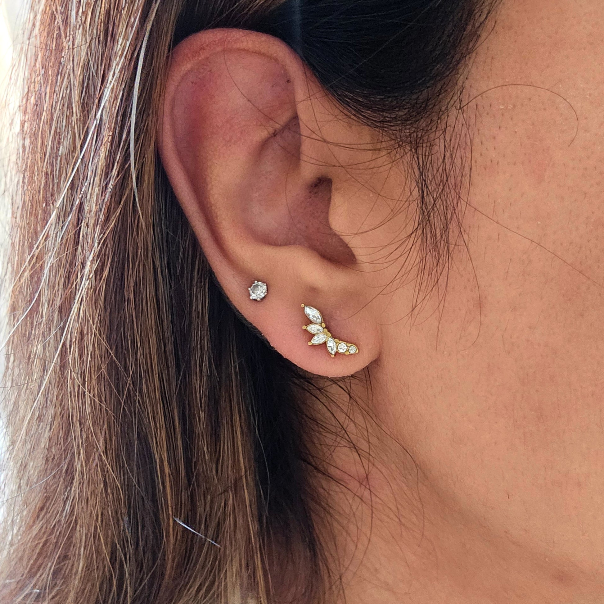 June Zircon Stud Earrings-2  taahirajewellery