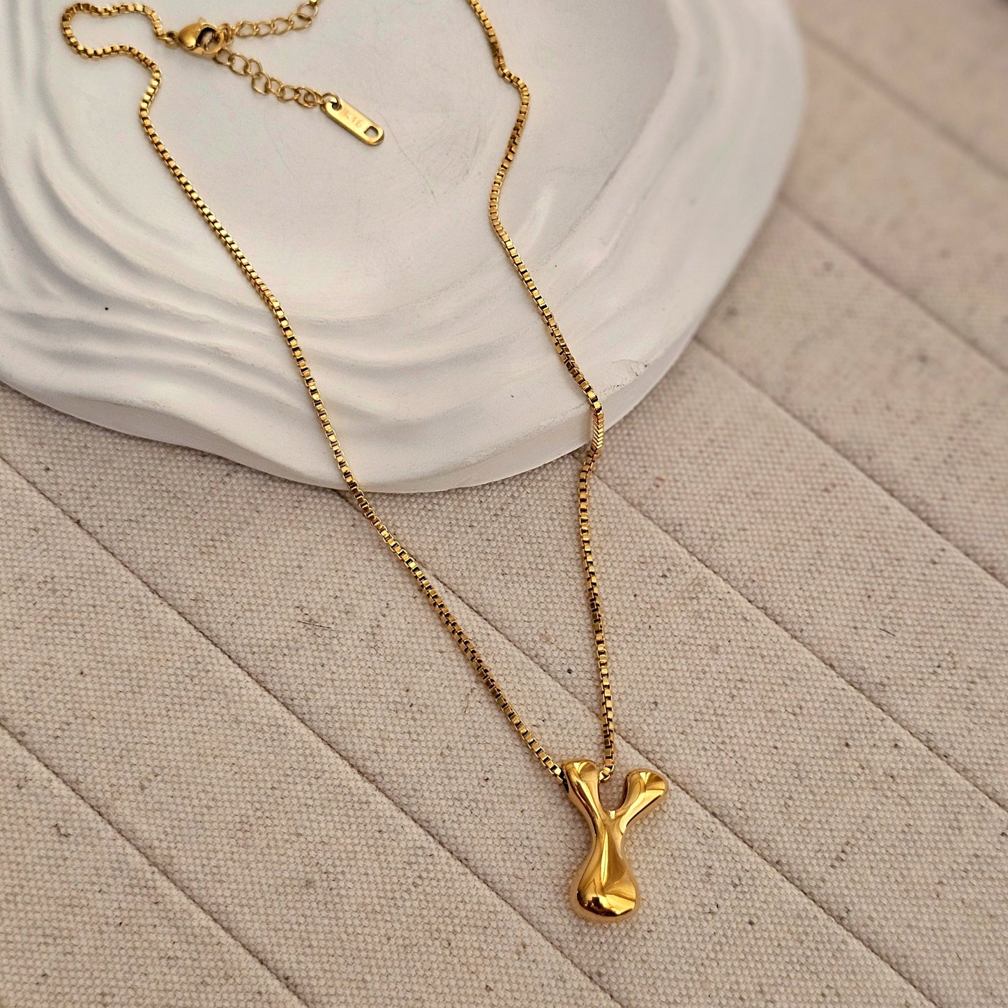 18kt G.P Alphabet Necklaces