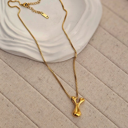 18kt G.P Alphabet Necklaces