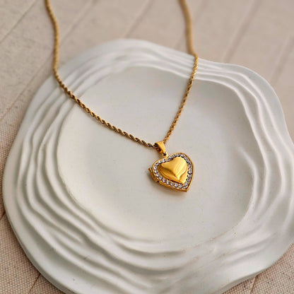 Hazel Heart Locket Necklace-1  taahirajewellery