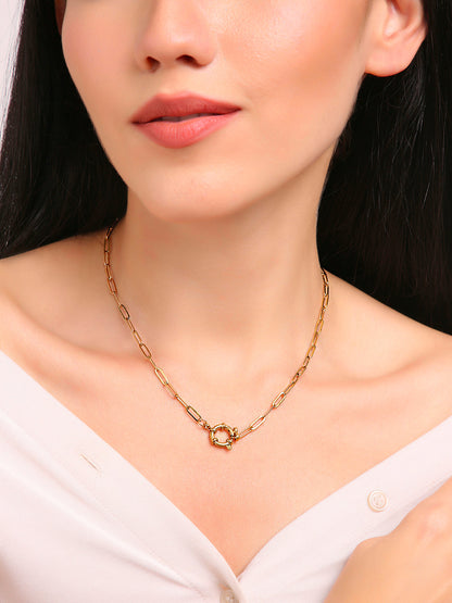 Giva Charm Lock Necklace