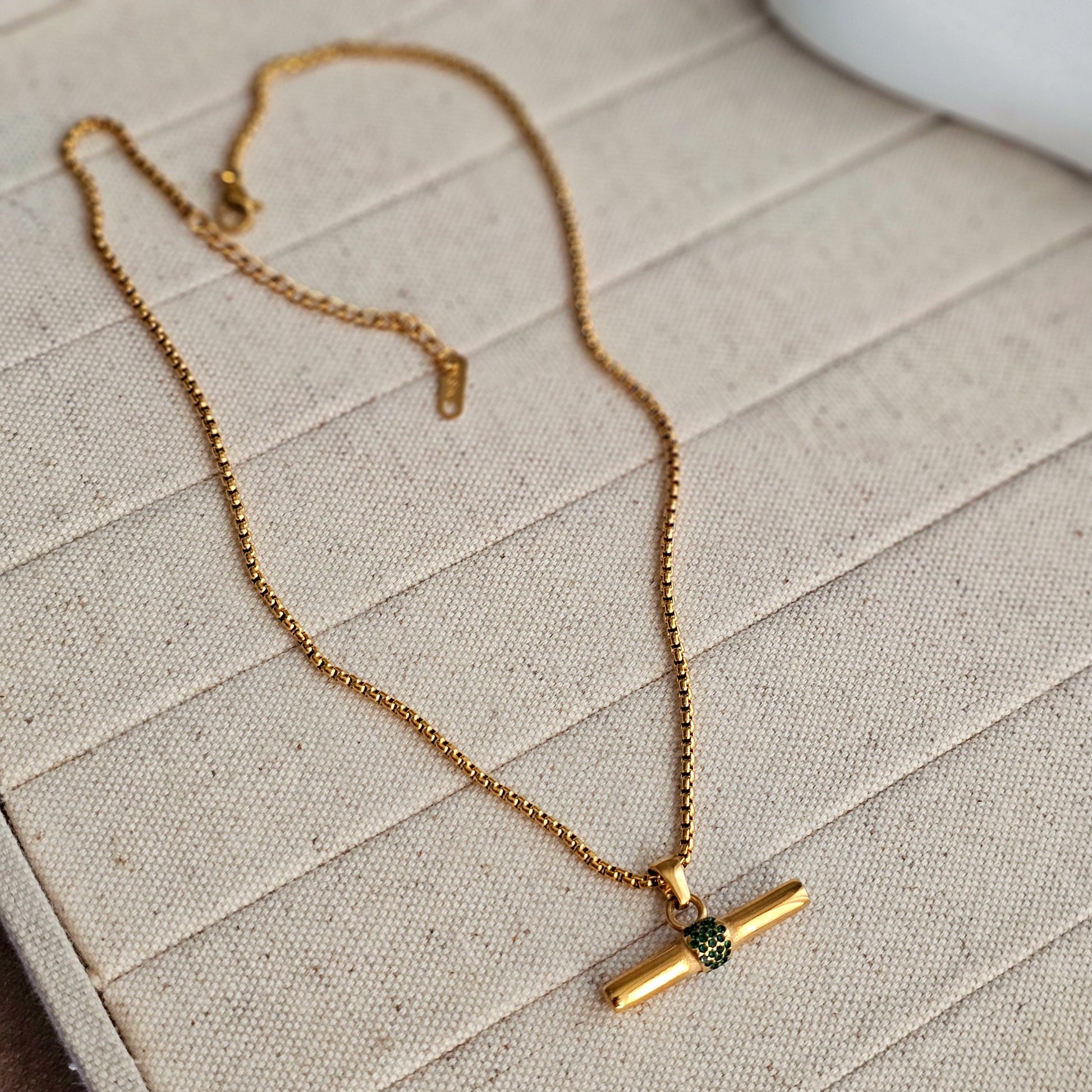 Lulu Gold Plated Necklace-4  taahirajewellery