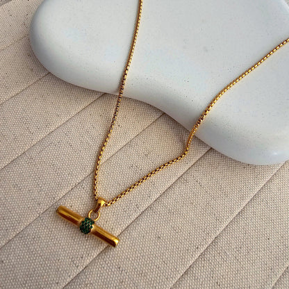 Lulu Gold Plated Necklace-1  taahirajewellery