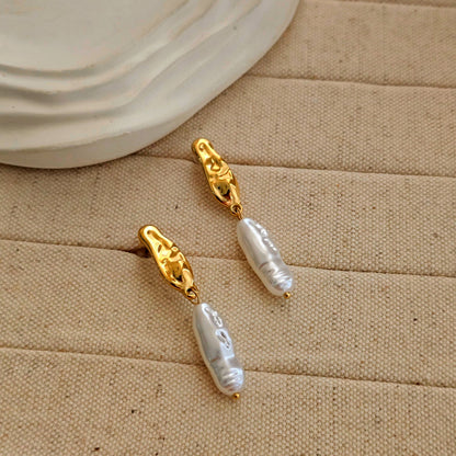 Edie Baroque Pearl Earrings-1  taahirajewellery