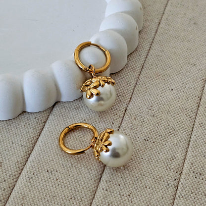 Nancy Pearl Cuff Earrings