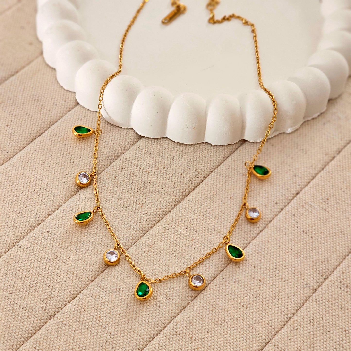 Blake Emerald Stone Necklace