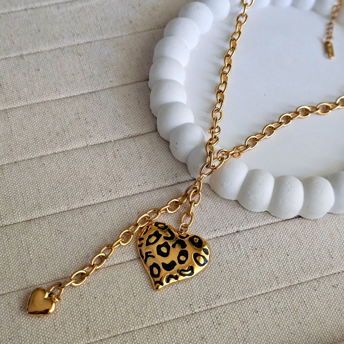 Leopard Heart Necklace