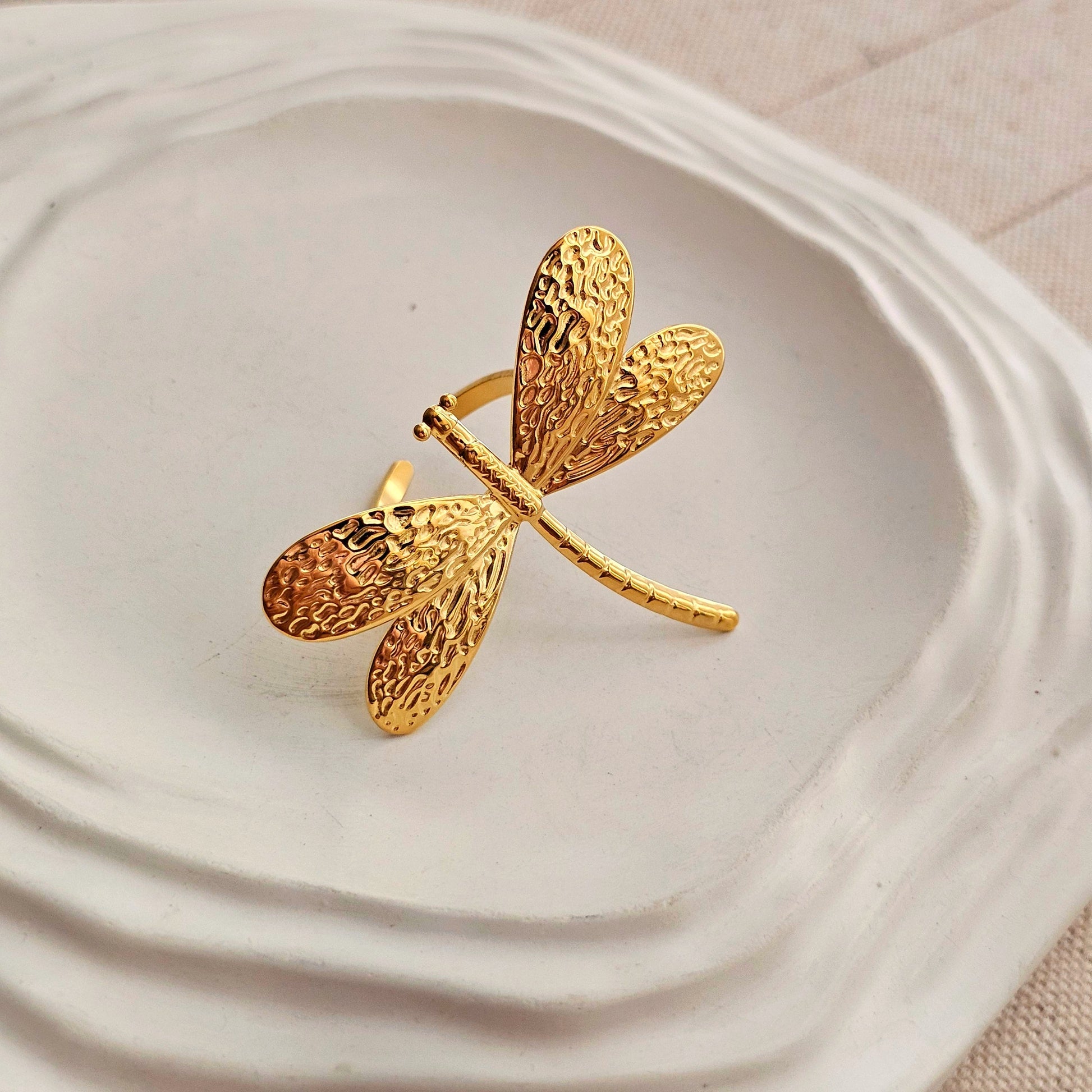 Dragonfly Adjustable Ring-1  taahirajewellery