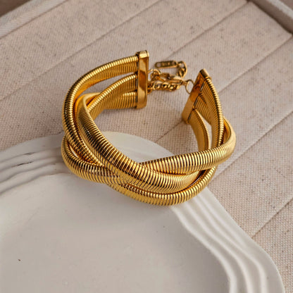 Deja Chunky Twisted Bracelet-1  taahirajewellery