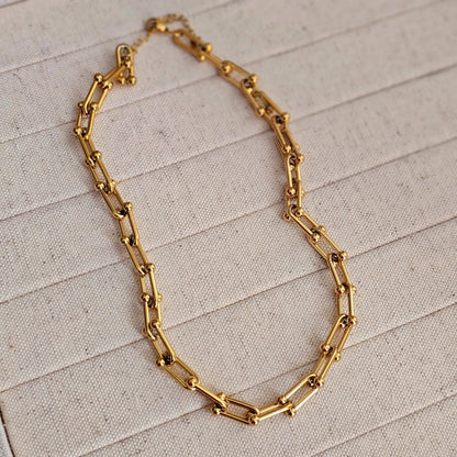 Hope Interlock Chain Necklace-3  taahirajewellery