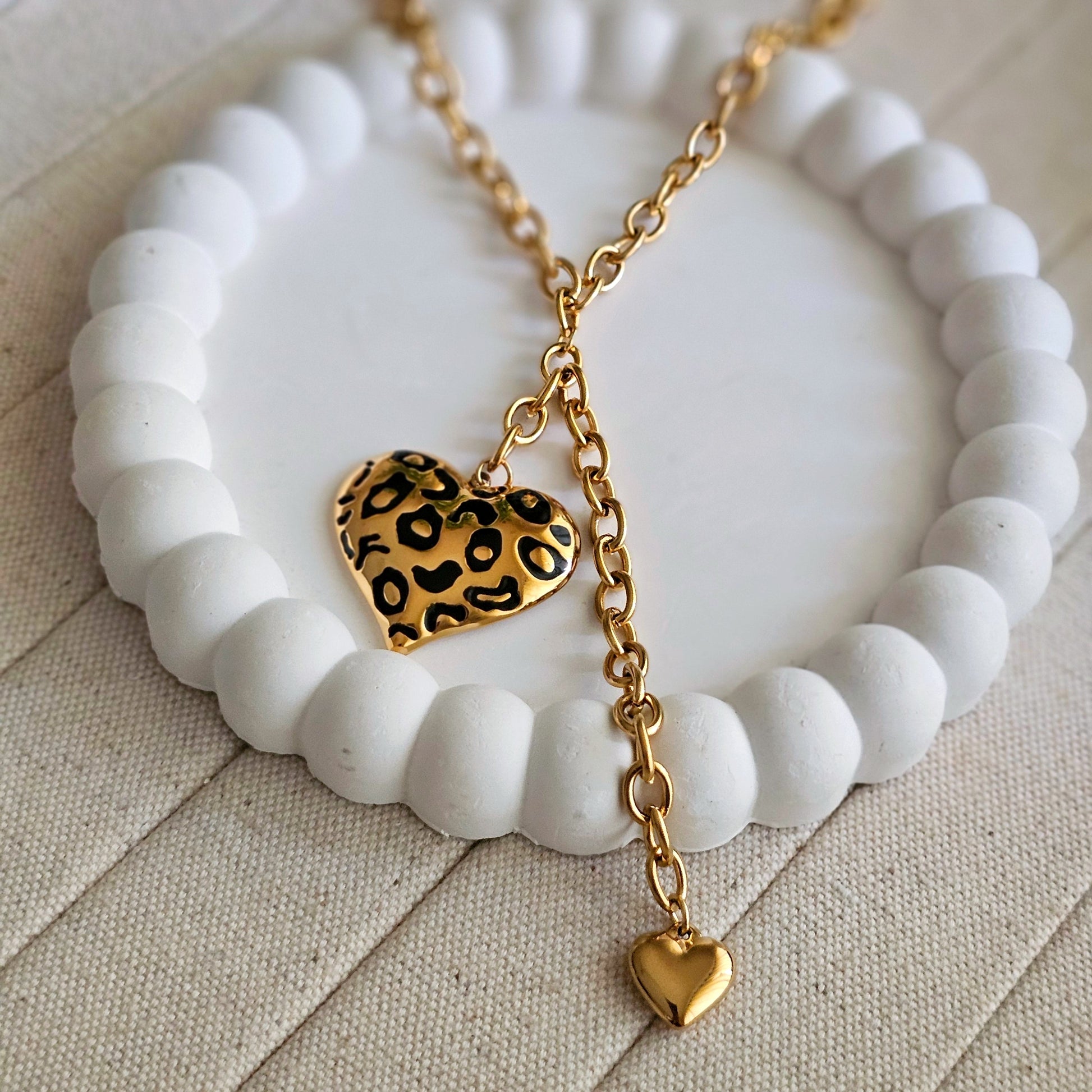 Leopard Heart Necklace