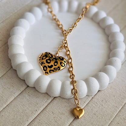 Leopard Heart Necklace