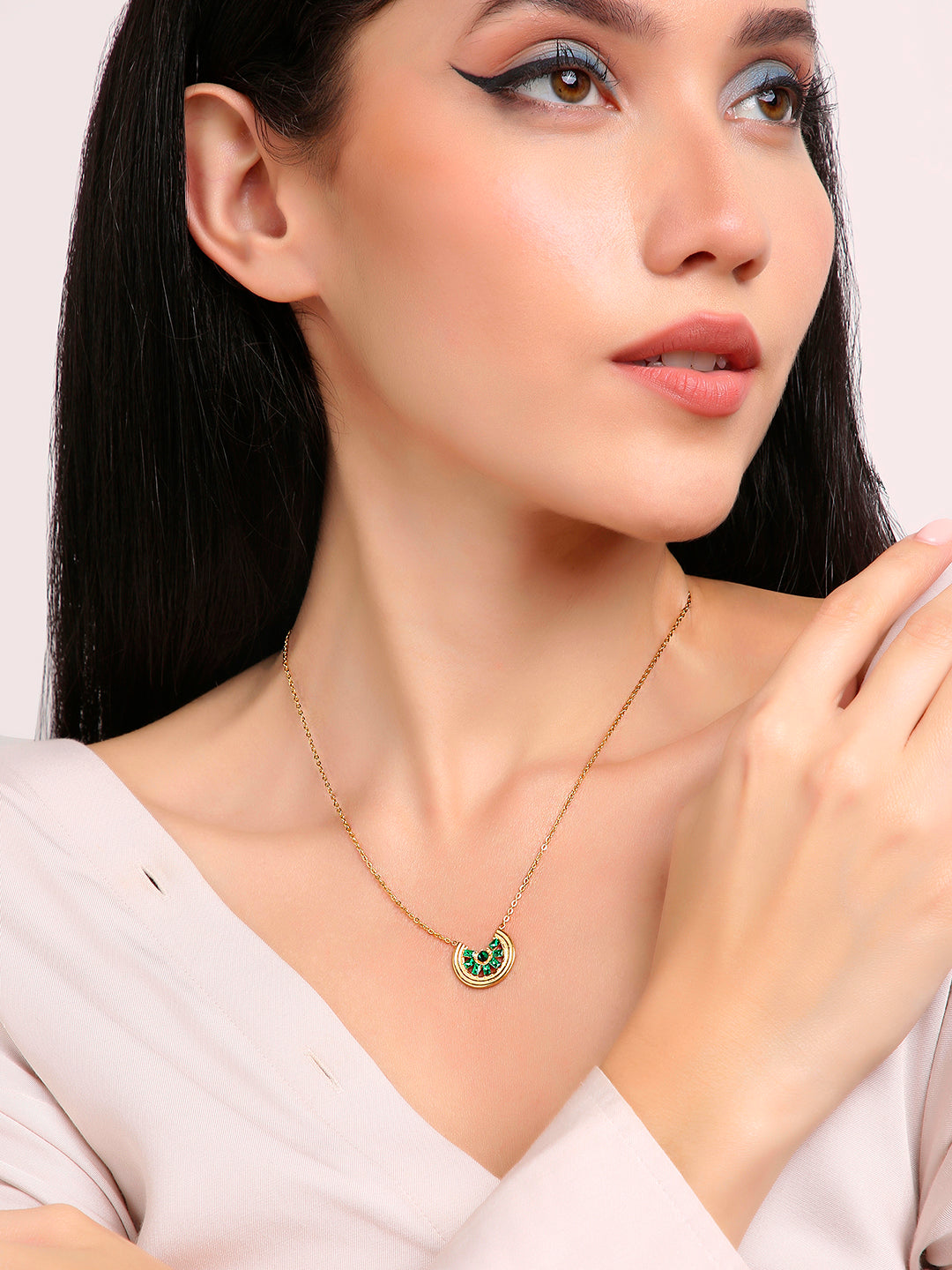 Alex Emerald Pendent Necklace