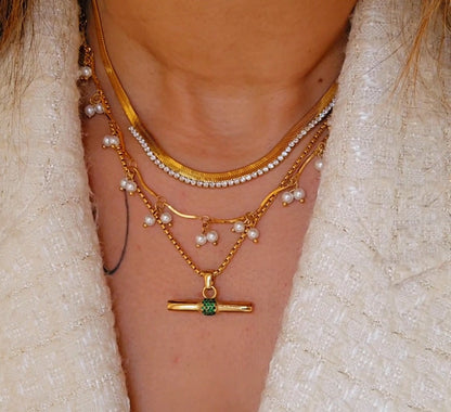 Lulu Gold Plated Necklace-3  taahirajewellery