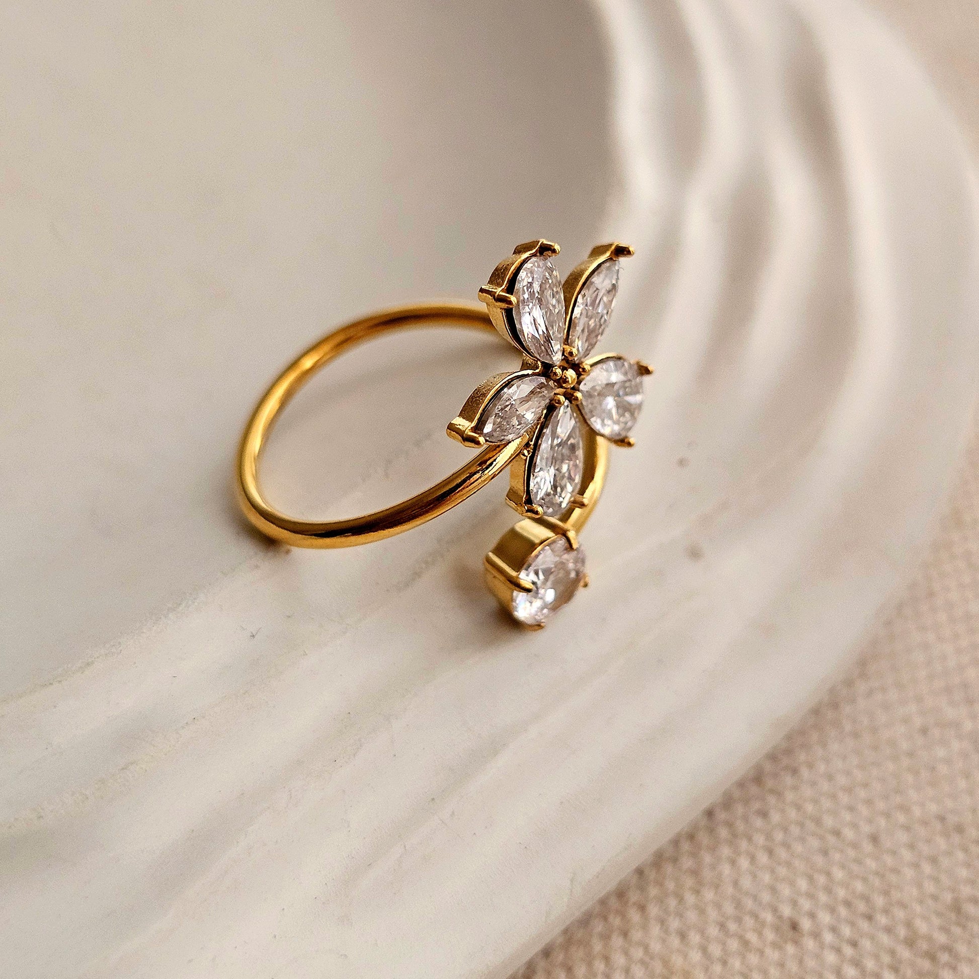 Cove Zircon Adjustable Ring-2  taahirajewellery