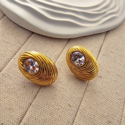 Ava Zircon Stud Earrings-3  taahirajewellery