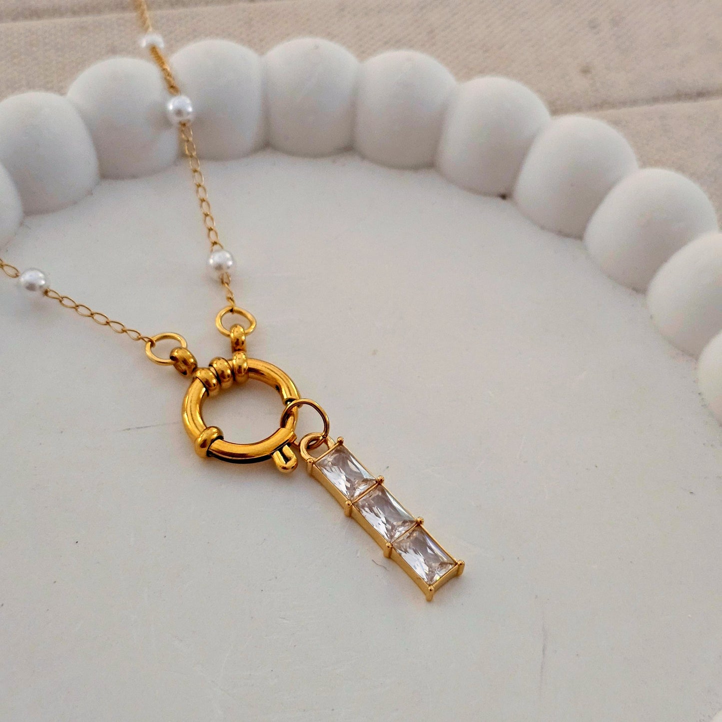 Triple Baguette Charm