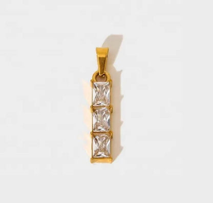 Triple Baguette Charm