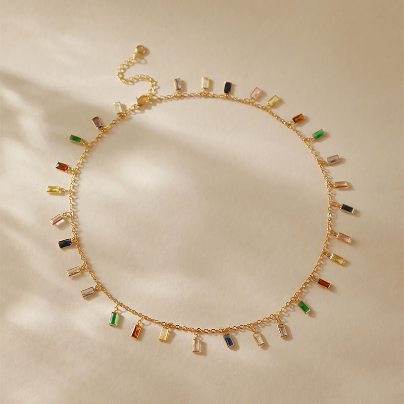 Kira Multistone Necklace-4  taahirajewellery