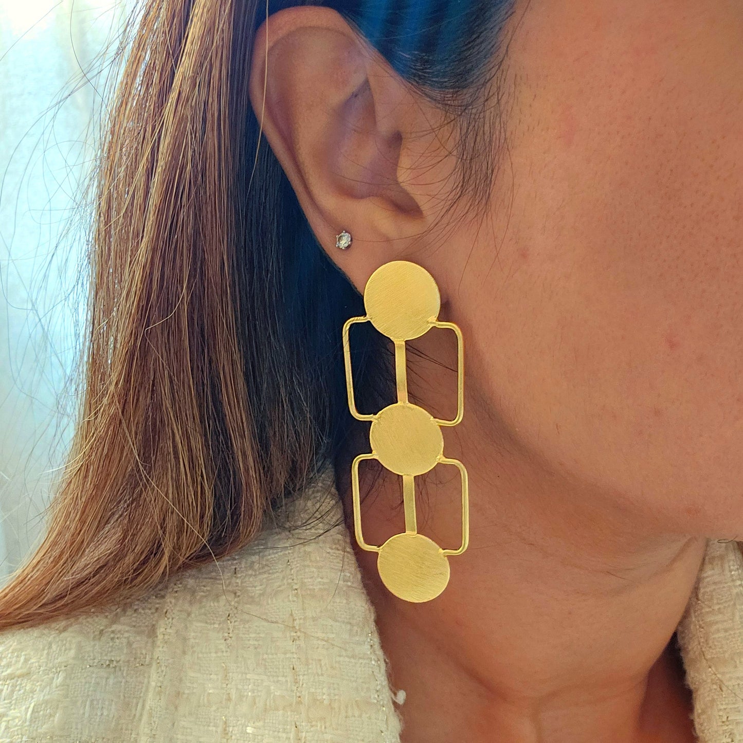 Olivia Brass Earrings-2  taahirajewellery