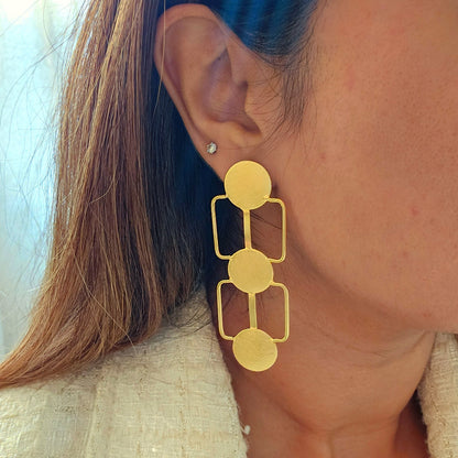 Olivia Brass Earrings-2  taahirajewellery
