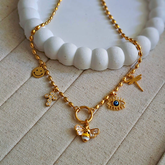Honeybee Charm Necklace