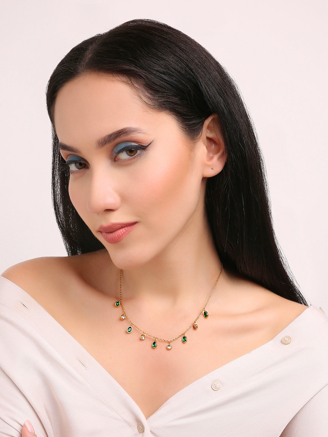 Blake Emerald Stone Necklace