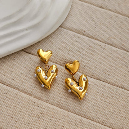 Selvie Pearl Heart Earrings-1  taahirajewellery