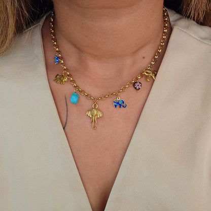 Haathi Charm Necklace-2  taahirajewellery