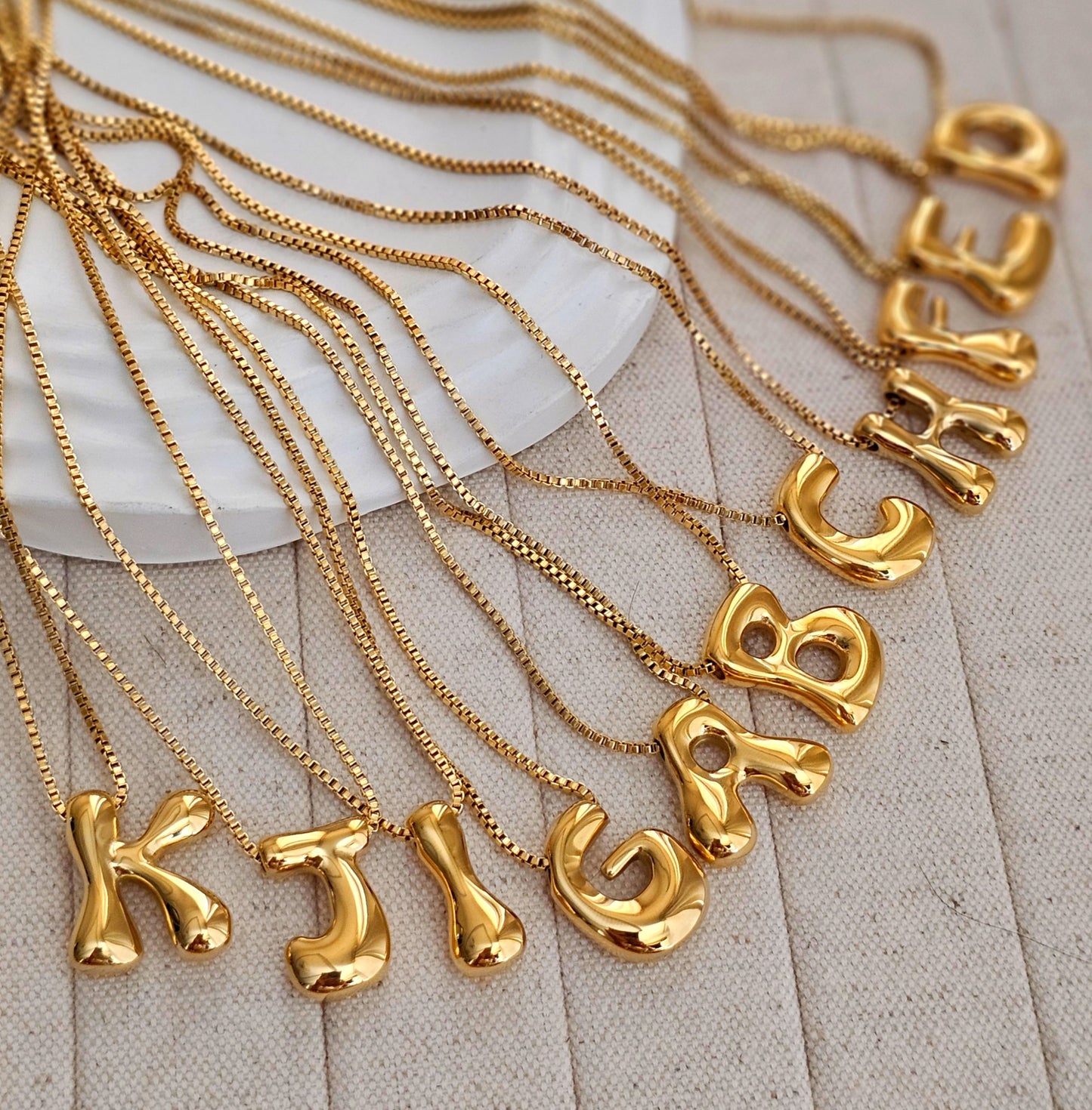 18kt G.P Alphabet Necklaces