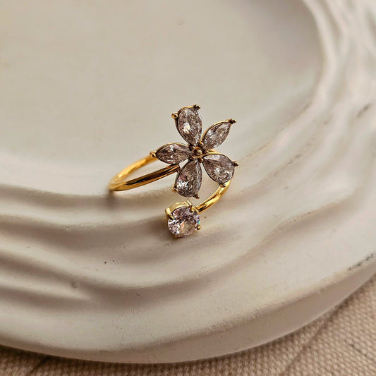 Cove Zircon Adjustable Ring-1  taahirajewellery